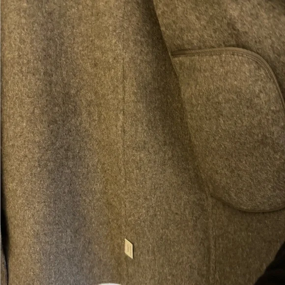 Eileen Fisher Small Alpaca / Wool Coat Jacket Brown Funnel Neck - Picture 11 of 12